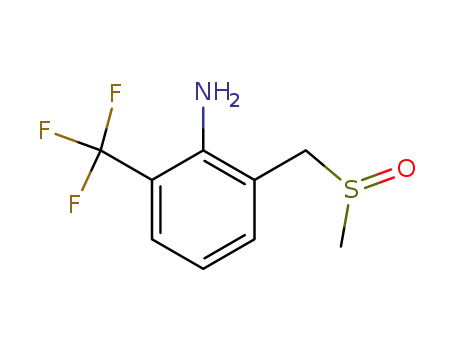 Molecular Structure of 88301-75-1 (Benzenamine, 2-[(methylsulfinyl)methyl]-6-(trifluoromethyl)-)