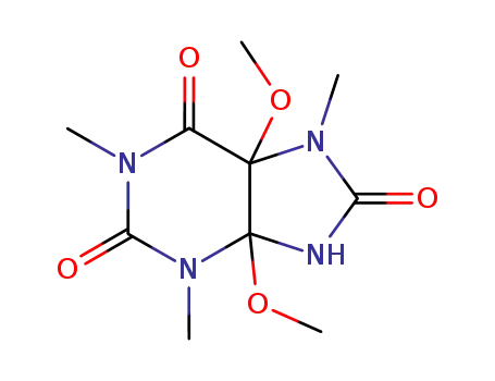 Molecular Structure of 108074-37-9 (4,5-dimethoxy-1,3,7-trimethyl-tetrahydro-purine-2,6,8-trione)