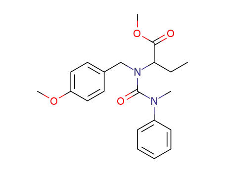 Molecular Structure of 1462367-24-3 (methyl 2-{[(4-methoxyphenyl)methyl][methyl(phenyl)carbamoyl]amino}butanoate)