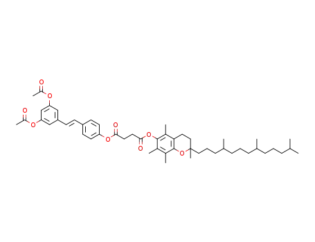 (E)-4-(3,5-diacetoxystyryl)phenyl 2,5,7,8-tetramethyl-2-(4,8,12-trimethyltridecyl)-3,4-dihydro-2H-chromen-6-yl succinate