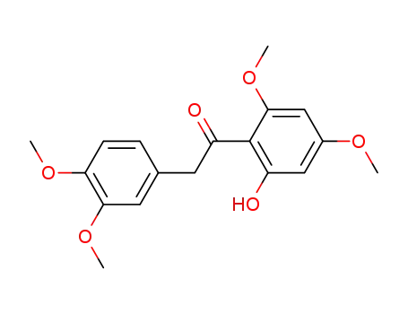 Molecular Structure of 109250-71-7 (2-(3,4-dimethoxyphenyl)-1-(2-hydroxy-4,6-dimethoxyphenyl)ethanone)