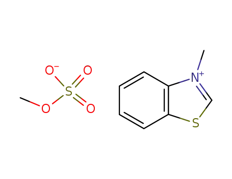Molecular Structure of 5284-73-1 (methyl 3-methylbenzothiazolium sulphate)