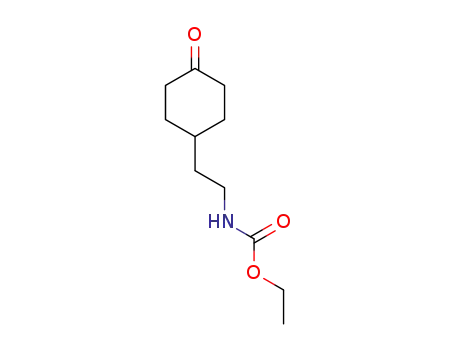 Molecular Structure of 91333-52-7 (N-Aethoxycarbonyl-2-(4-oxo-cyclohexyl)-aethylamin)