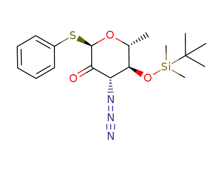 (2R,4S,5S,6R)-4-Azido-5-(tert-butyl-dimethyl-silanyloxy)-6-methyl-2-phenylsulfanyl-dihydro-pyran-3-one