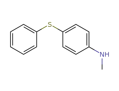 Molecular Structure of 66168-30-7 (Benzenamine, N-methyl-4-(phenylthio)-)