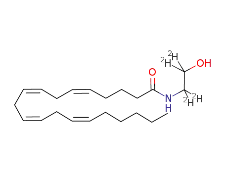 Molecular Structure of 946524-40-9 (N-(2-Hydroxyethyl-1,1,2,2-d4)-5Z,8Z,11Z,14Z-eicosatetraenamide)
