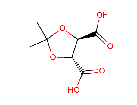 Molecular Structure of 83529-40-2 (1,3-Dioxolane-4,5-dicarboxylic acid, 2,2-dimethyl-, (4R,5R)-)