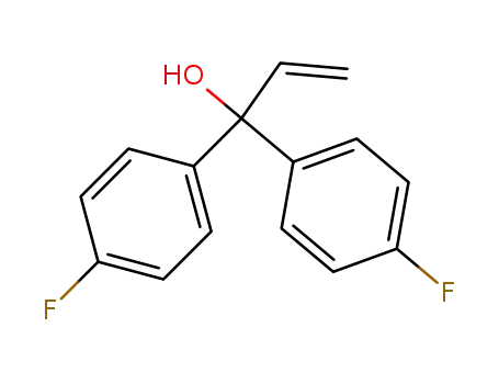 Molecular Structure of 99734-06-2 (α,α-bis(4-fluorophenyl)allyl alcohol)
