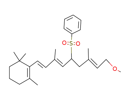 9-(2,6,6-Trimethyl-cyclohex-1-enyl)-5-phenyl-sulphonyl-3,7-dimethyl-1-methoxy-nona-2,6,8-triene
