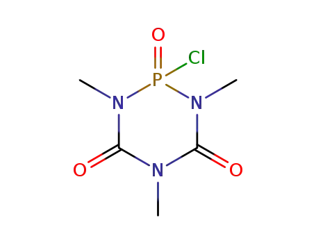Molecular Structure of 10199-13-0 (2-chloro-1,3,5-trimethyl-2-oxo-2λ<sup>5</sup>-[1,3,5,2]triazaphosphinane-4,6-dione)