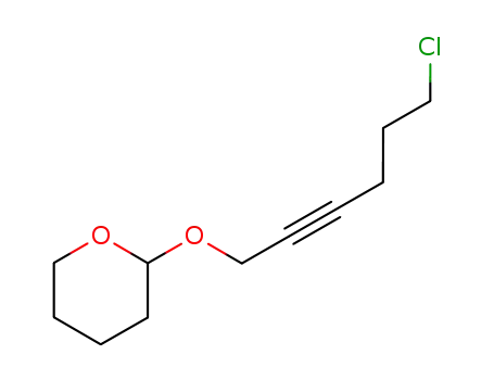 Molecular Structure of 34520-18-8 (2H-Pyran, 2-[(6-chloro-2-hexynyl)oxy]tetrahydro-)