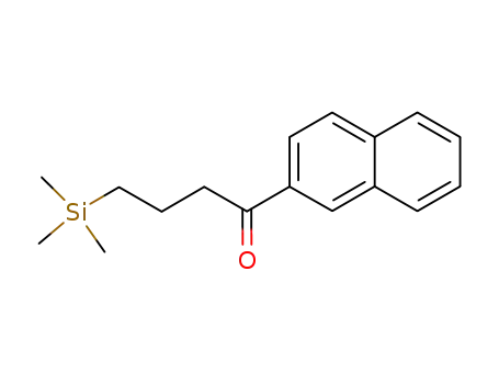 Molecular Structure of 153489-20-4 (1-Butanone, 1-(2-naphthalenyl)-4-(trimethylsilyl)-)