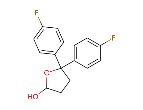 Molecular Structure of 293729-65-4 (5,5-bis-(4-fluoro-phenyl)-tetrahydro-furan-2-ol)