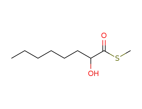 Molecular Structure of 124838-40-0 (S-methyl 2-hydroxyoctanethioate)