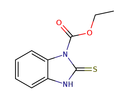 Molecular Structure of 21928-73-4 (2-thioxo-2,3-dihydro-benzoimidazole-1-carboxylic acid ethyl ester)