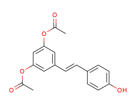 Molecular Structure of 411233-14-2 (1,3-Benzenediol, 5-[(1E)-2-(4-hydroxyphenyl)ethenyl]-, 1,3-diacetate)