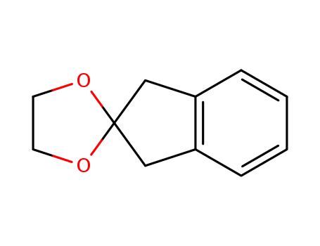 Molecular Structure of 183-24-4 (Spiro[1,3-dioxolane-2,2'-[2H]indene], 1',3'-dihydro-)