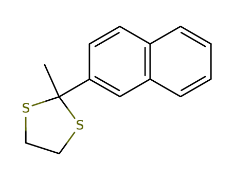 Molecular Structure of 85102-56-3 (1,3-Dithiolane, 2-methyl-2-(2-naphthalenyl)-)