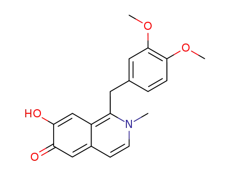 Molecular Structure of 83803-44-5 (1-[(3,4-dimethoxyphenyl)methyl]-7-hydroxy-2-methyl-2H-isoquinolin-6-one)