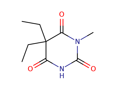 2,4,6(1H,3H,5H)-Pyrimidinetrione,5,5-diethyl-1-methyl- cas  50-11-3