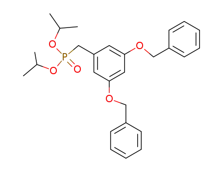 Molecular Structure of 355407-54-4 (Phosphonic acid, [[3,5-bis(phenylmethoxy)phenyl]methyl]-,
bis(1-methylethyl) ester)