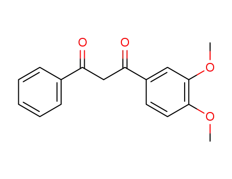 Molecular Structure of 75335-15-8 (1-(3,4-dimethoxyphenyl)-3-phenylpropane-1,3-dione)