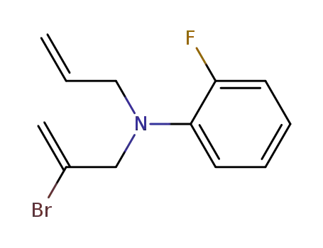 Molecular Structure of 475039-72-6 (N-allyl-N-(2-bromoallyl)-2-fluoroaniline)