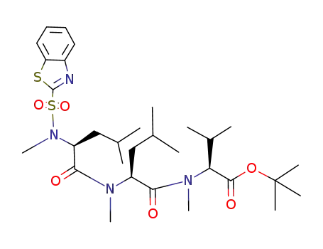 (S)-2-{[(S)-2-({(S)-2-[(Benzothiazole-2-sulfonyl)-methyl-amino]-4-methyl-pentanoyl}-methyl-amino)-4-methyl-pentanoyl]-methyl-amino}-3-methyl-butyric acid tert-butyl ester