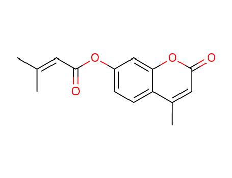 Molecular Structure of 64498-63-1 (2-Butenoic acid, 3-methyl-, 4-methyl-2-oxo-2H-1-benzopyran-7-yl ester)