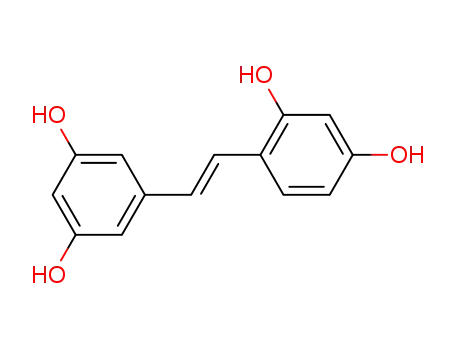 Molecular Structure of 29700-22-9 (4-[2-(3,5-dihydroxyphenyl)ethenyl]benzene-1,3-diol)