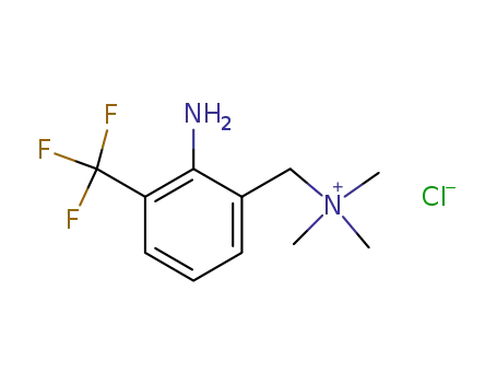 Molecular Structure of 88301-97-7 (Benzenemethanaminium, 2-amino-N,N,N-trimethyl-3-(trifluoromethyl)-,
chloride)