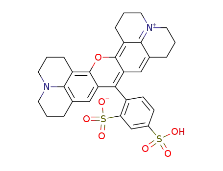4-(2,3,6,7,12,13,16,17-octahydro-1H,5H,11H,15H-pyrido[3,2,1-ij]quinolizino[1',9':6,7,8]chromeno[2,3-f]quinolin-18-ium-9-yl)-3-sulfobenzenesulfonate