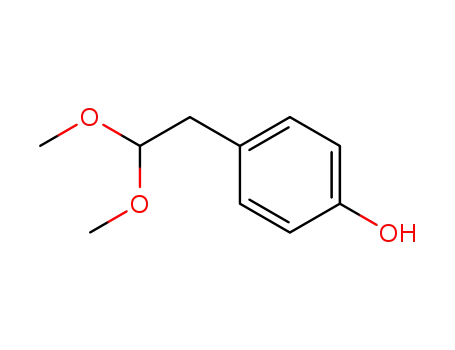 Molecular Structure of 74447-40-8 (4-(2,2-DIMETHOXY-ETHYL)-PHENOL)
