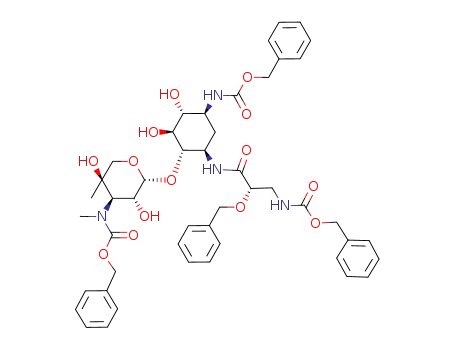 1-[(2-benzyloxy-3-N-benzyloxycarbonyl)-L-isoserinyl]-3,3-di-N-benzyloxycarbonylgaramine