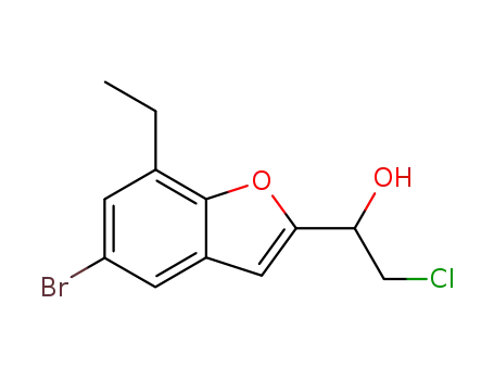 Molecular Structure of 57704-13-9 (5-bromo-alpha-(chloromethyl)-7-ethylbenzofuran-2-methanol)