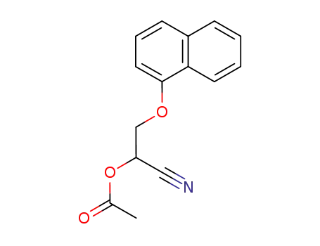 Molecular Structure of 104730-52-1 (α-naphthyloxyacetaldehyde cyanohydrin acetate)
