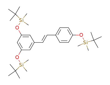 Molecular Structure of 676596-85-3 ((E)-1-(3,5-bis-{[tert-butyl(dimethyl)silyl]oxy}phenyl)-2-(4-{[tert-butyl(dimethyl)silyl]oxy}phenyl)ethene)