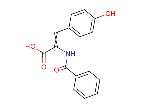 Molecular Structure of 32089-82-0 (2-Propenoic acid, 2-(benzoylamino)-3-(4-hydroxyphenyl)-)