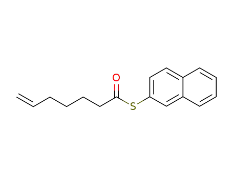 Molecular Structure of 155784-71-7 (S-Naphthalen-2-yl 6-heptenethioate)