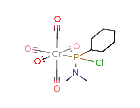 Molecular Structure of 126306-27-2 (chlorodimethylaminocyclohexylphosphine(pentacarbonyl)chromium<sup>(0)</sup>)