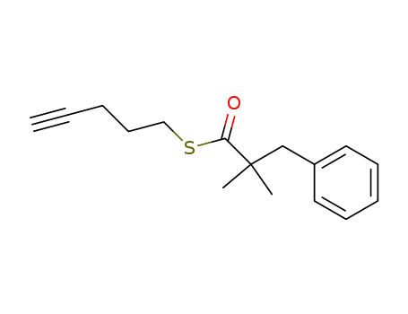 2,2-dimethyl-3-phenyl-thiopropionic acid <i>S</i>-pent-4-ynyl ester