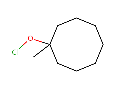 Molecular Structure of 2567-88-6 (Hypochlorous acid, 1-methylcyclooctyl ester)