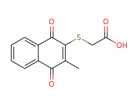 Molecular Structure of 6325-58-2 ([(3-methyl-1,4-dioxo-1,4-dihydronaphthalen-2-yl)sulfanyl]acetic acid)