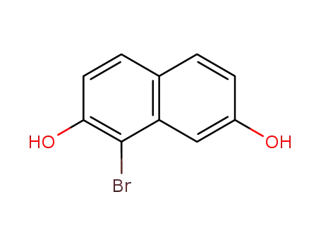 Molecular Structure of 2954-75-8 (1-bromo-2,7-dihydroxynaphthalene)