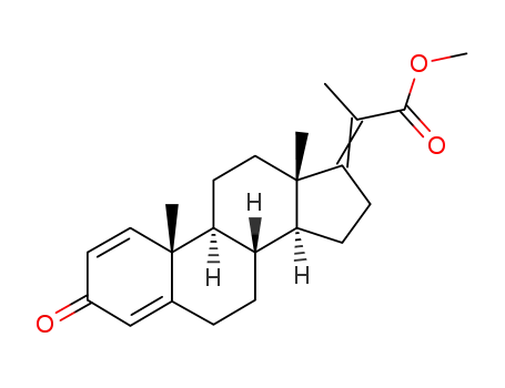 Molecular Structure of 79694-52-3 (2-[(8S,9S,10R,13S,14S)-10,13-Dimethyl-3-oxo-3,6,7,8,9,10,11,12,13,14,15,16-dodecahydro-cyclopenta[a]phenanthren-(17Z)-ylidene]-propionic acid methyl ester)
