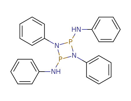 Molecular Structure of 79957-34-9 (1,3,2,4-Diazadiphosphetidine-2,4-diamine, N,N',1,3-tetraphenyl-, cis-)