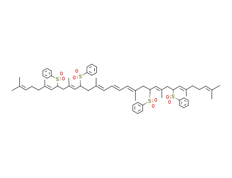 Molecular Structure of 359643-76-8 (7,7',11,11'-tetra(phenylsulfonyl)-7,7',8,8',11,11',12,12'-octahydrolycopene)