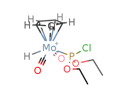 Molecular Structure of 93304-27-9 (H(C<sub>5</sub>H<sub>5</sub>)Mo(CO)2(P(OC<sub>2</sub>H<sub>5</sub>)2Cl))