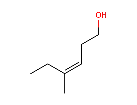Molecular Structure of 21019-60-3 ((Z)-4-methyl-3-hexen-1-ol)