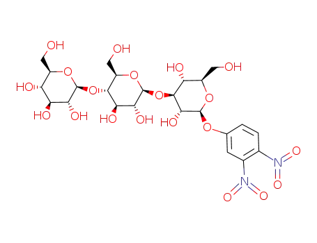 Molecular Structure of 215776-09-3 (3,4-dinitrophenyl β-D-glucopyranosyl-(1-4)-β-D-glucopyranosyl-(1-3)-β-D-glucopyranoside)
